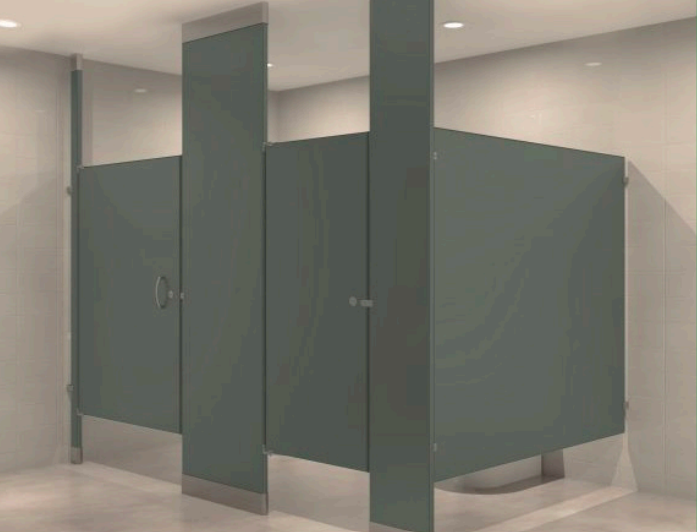 Powder coated steel toilet partition material